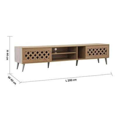 Hamlin TV Unit - Up to 80 Inches - Sonoma Oak - With 2-Year Warranty