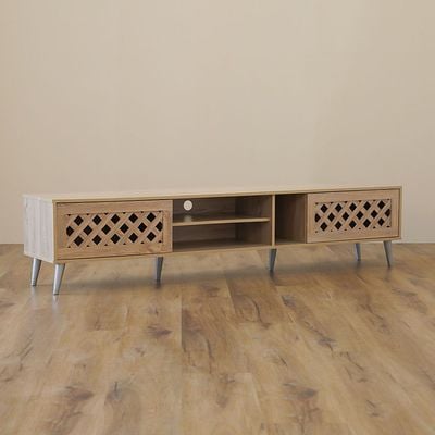 Hamlin TV Unit - Up to 80 Inches - Sonoma Oak - With 2-Year Warranty