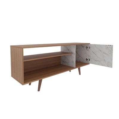 Walter TV Unit - Up to 60 Inches - Light Brown/White - With 2-Year Warranty