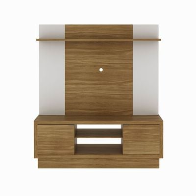 Zoyo TV Wall Unit - TV up to 65 Inches - Brown/Off-White - With 2-Year Warranty