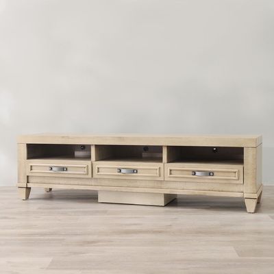 Selvia TV Unit up to 65 Inches - Rustique Light White - With 2-Year Warranty