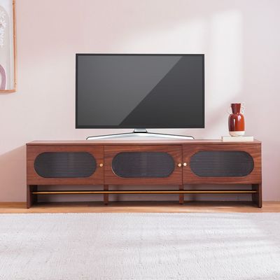 Azeron TV Unit - For TVs up to 75 Inches - Brown - With 2-Year Warranty