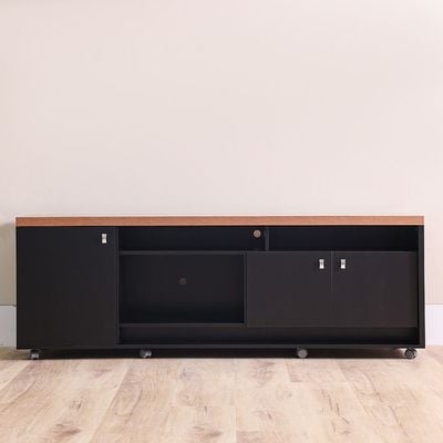 Phenom TV Unit up to 75 Inches - Black/Almond - With 2-Year Warranty