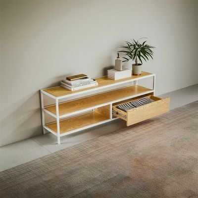 Donald TV Unit  -   Light Oak