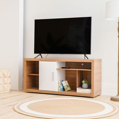 Denver TV Unit - Up to 55 Inches - Almond/White - With 2-Year Warranty