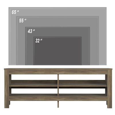 Cologno TV Unit - Up to 65 Inches - Rustic Brown - With 2-Year Warranty