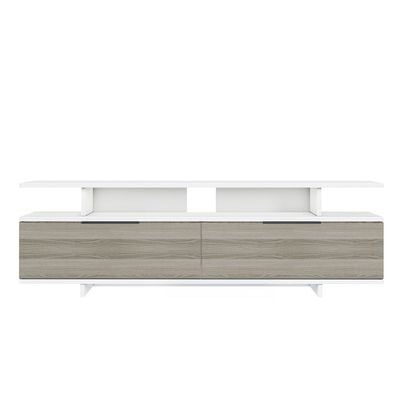 Dream Tv Unit W/ Storage - High Gloss White/Oak  - Upto 65  Inch