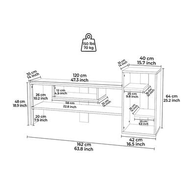 Gulio TV Unit - Up to 55 Inches - High Gloss White - With 2-Year Warranty