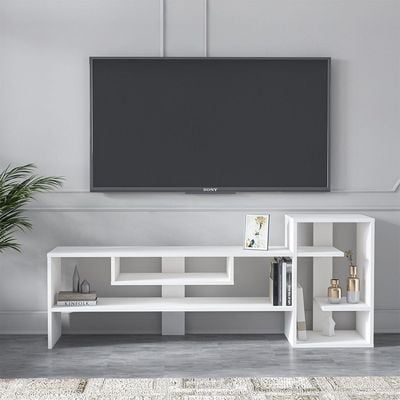 Gulio TV Unit - Up to 55 Inches - High Gloss White - With 2-Year Warranty