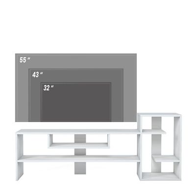 Gulio TV Unit - Up to 55 Inches - High Gloss White - With 2-Year Warranty