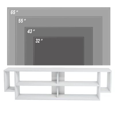 Marconi TV Unit - High Gloss White - Up to 65 Inches - With 2-Year Warranty