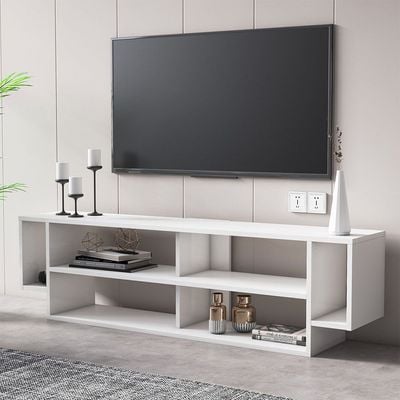 Marconi TV Unit - High Gloss White - Up to 65 Inches - With 2-Year Warranty