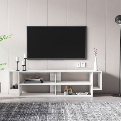 Marconi TV Unit - High Gloss White - Up to 65 Inches - With 2-Year Warranty