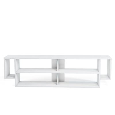 Marconi TV Unit - High Gloss White - Up to 65 Inches - With 2-Year Warranty