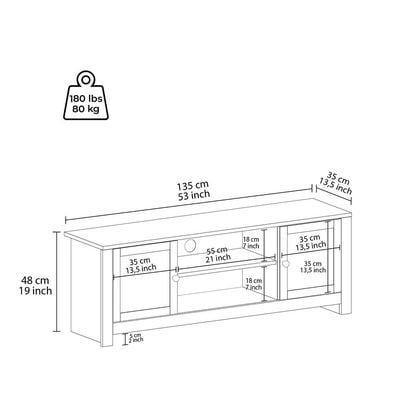 Pearson Tv Unit W/ Storage - Anthracite/Walnut - Upto 55  Inch