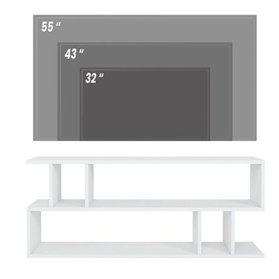 Piramide TV Unit - Up to 55 Inches - High Gloss White - With 2-Year Warranty