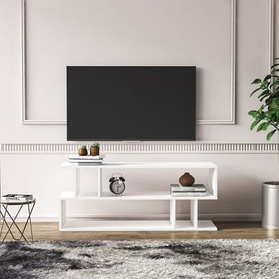 Piramide TV Unit - Up to 55 Inches - High Gloss White - With 2-Year Warranty