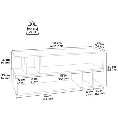 Piramide TV Unit - Up to 55 Inches - High Gloss White - With 2-Year Warranty