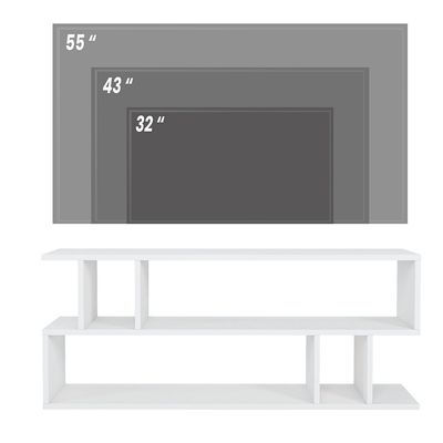 Piramide Tv Unit - High Gloss White - Upto 55  Inch