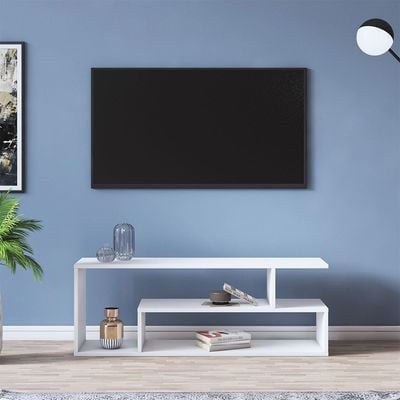 Pisa TV Unit - Up to 55 Inches - High Gloss White - With 2-Year Warranty