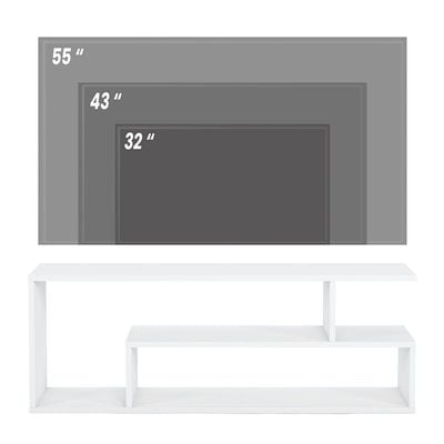 Pisa TV Unit - Up to 55 Inches - High Gloss White - With 2-Year Warranty