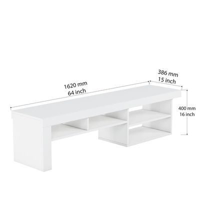 Reeta TV Unit - Up to 70 Inches - High Gloss White - With 2-Year Warranty