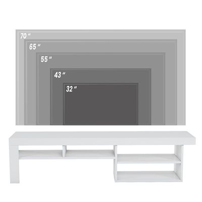 Reeta TV Unit - Up to 70 Inches - High Gloss White - With 2-Year Warranty