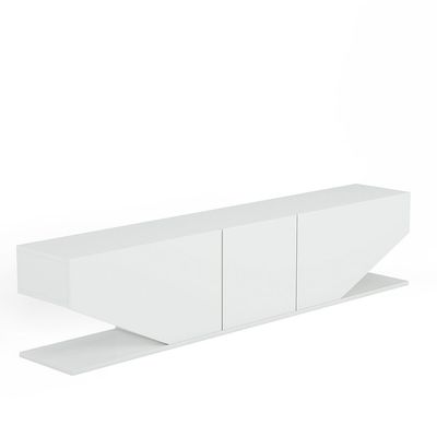 Incia Tv Unit W/ Storage - High Gloss White - Upto 80 Inch