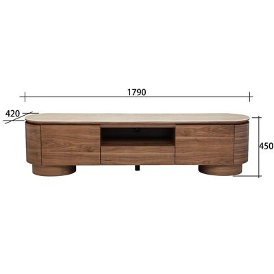 Austria Tv Unit Up To 75 Inches - Natural Walnut