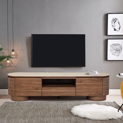 Austria Tv Unit Up To 75 Inches - Natural Walnut