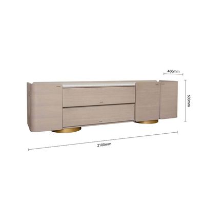 Margaret TV Unit up to 85 inches - Beige / Terrazo / Gold