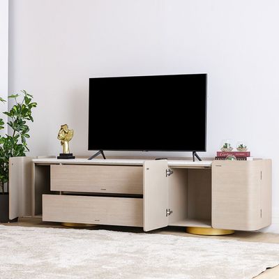 Margaret TV Unit up to 85 inches - Beige / Terrazo / Gold