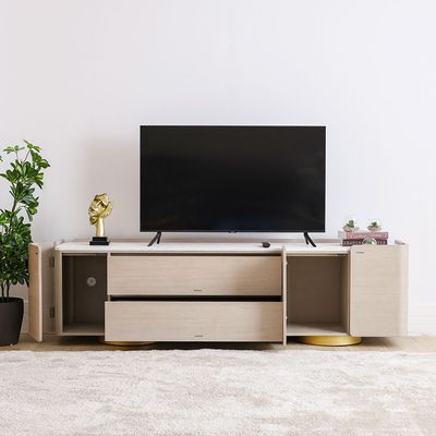 Margaret TV Unit up to 85 inches - Beige / Terrazo / Gold