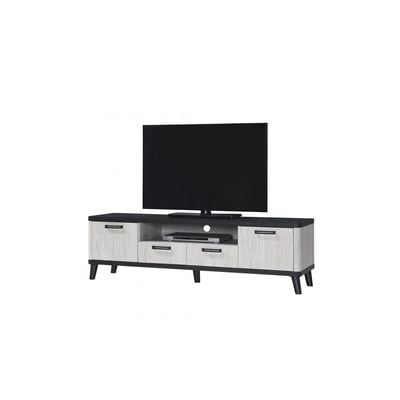 Kirwin Tv Unit W/ 2 Drawer & 2 Doors Up To 70 Inches -    Grey  Oak / Black