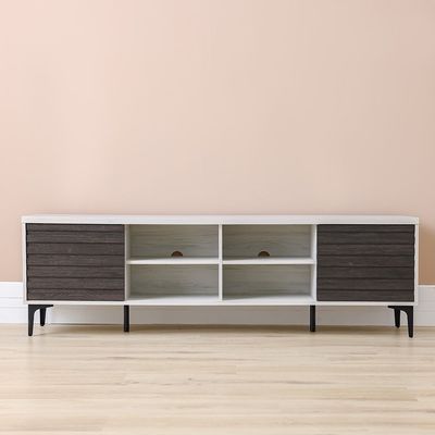 Nicosia  Tv Unit Up To 80 Inches - White Oak / Black