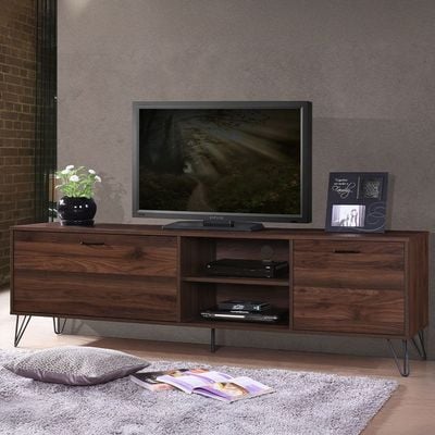 Rabat Tv Unit Up To 80 Inches - Walnut / Black