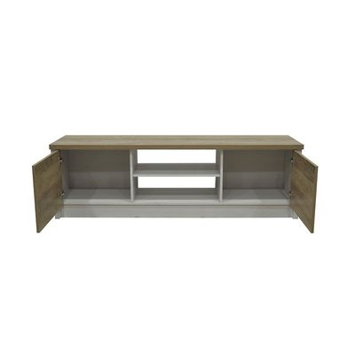 Swann Tv Unit W/2Door Upto 65 Inches-Summer Oak+Pearl White