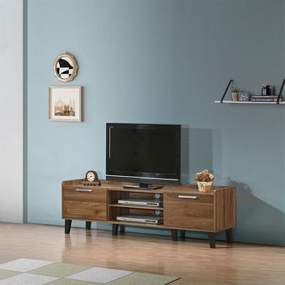 Supreme TV Unit With 2Door Upto 65 inches-Light Walnut Supreme TV Unit With 2Door Upto 65 inches-Light Walnut