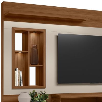 V2 Eldorado Wall Unit For Tv Up To 55 Inch - Brown/Off White