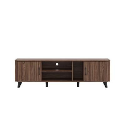 Basel Tv Unit W/ 2Doors Up To 75 Inch - Columbia Walnut