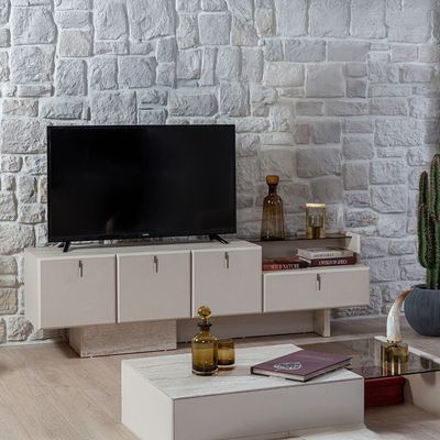 Vesta 3 Door And 1 Drawer Tv Unit Up To 50 Inch- Beige