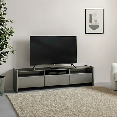 Millo 3 Drawers Tv Unit Up To 75 Inch - Grey Metallic