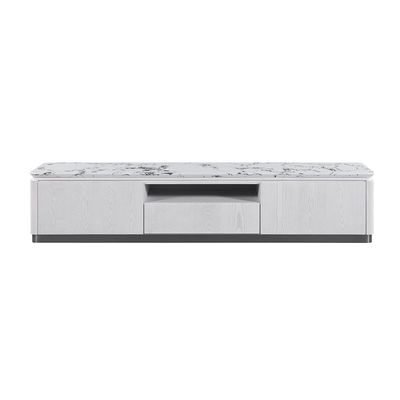 Akira Stone Top Tv Unit With  2Doors And 1Drawer Up To 80 Inches -White/Grey Akira Stone Top Tv Unit With  2Doors And 1Drawer Up To 80 Inches -White/Grey