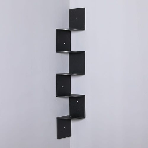 Zigzag 5-Tier Corner Wall Shelf - 123x19x19 cm