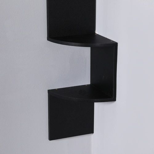 Zigzag 5-Tier Corner Wall Shelf - 123x19x19 cm