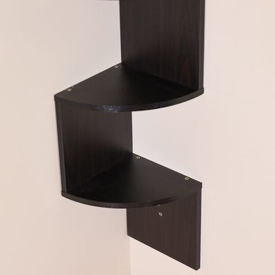 Zigzag 5-Tier Corner Wall Shelf - 123x19x19 cm