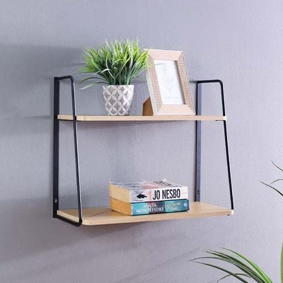 New Ladder 2-Tier Wall Shelf - 52x22x41 cm