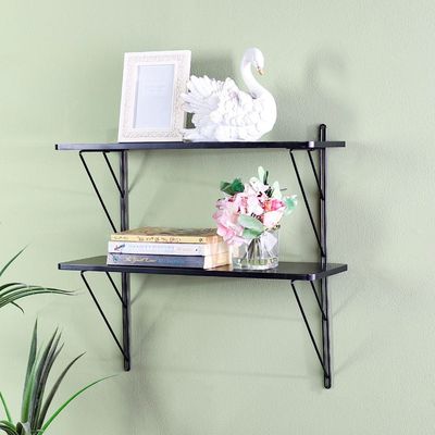 Ladder 2-Tier Wall Shelf - 60x20x55