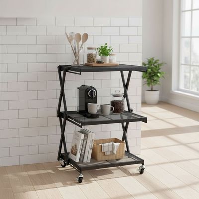 Samba 3-Tier Foldable Rack - Black - With 2-Year Warranty