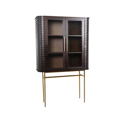 Marcelle Display Cabinet - Espresso / Gold